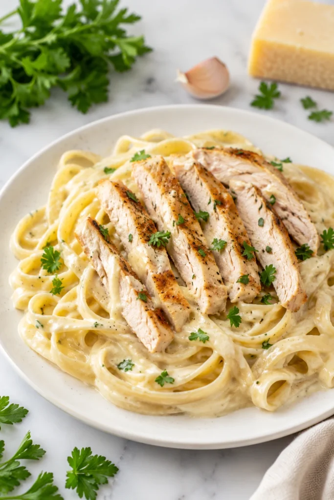 easy chicken fettuccine alfredo