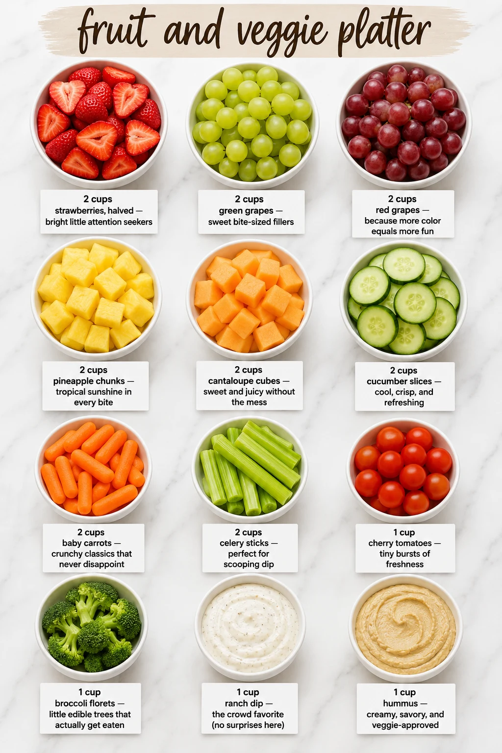 fruit and veggie platter ingredients fruit and veggie platter ingredients