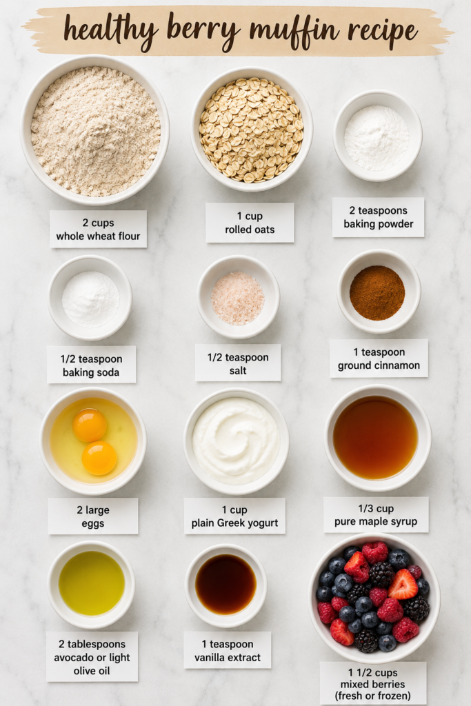 healthy berry muffin recipe