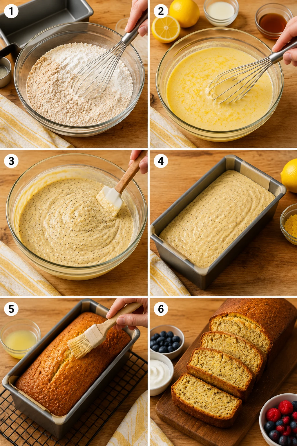 healthy lemon bread step by step