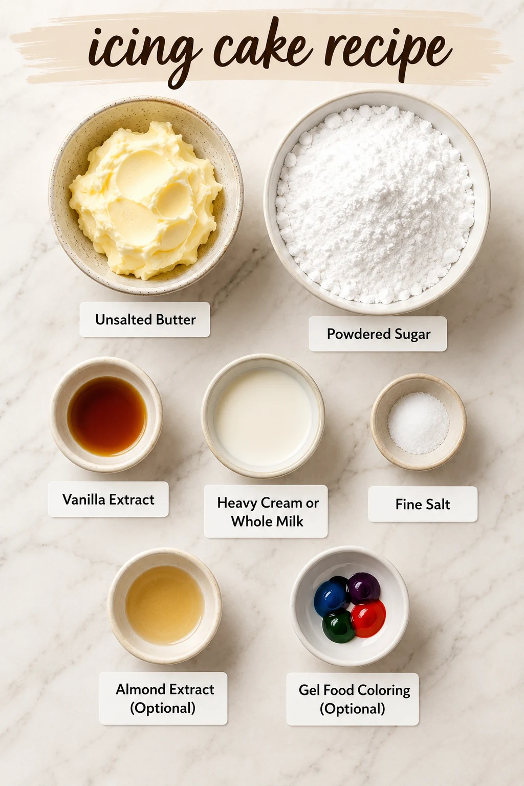 icing cake recipe ingredients