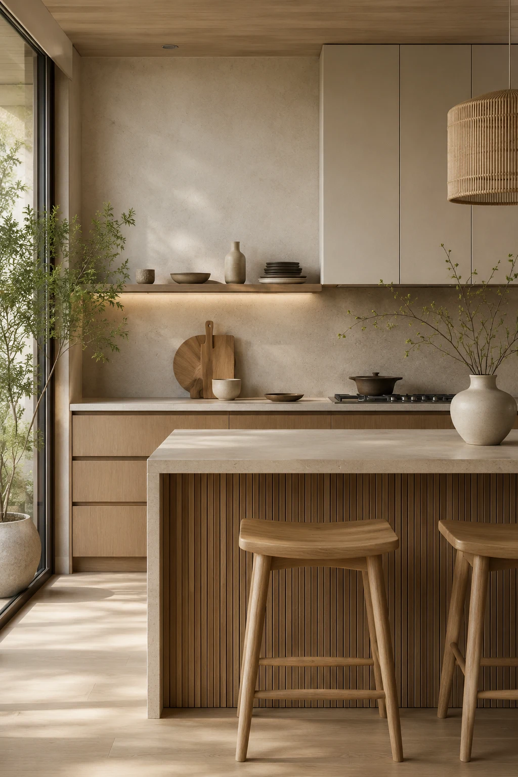 Japandi Kitchen Ideas with Soft Neutral Color Layers — japandi kitchen ideas