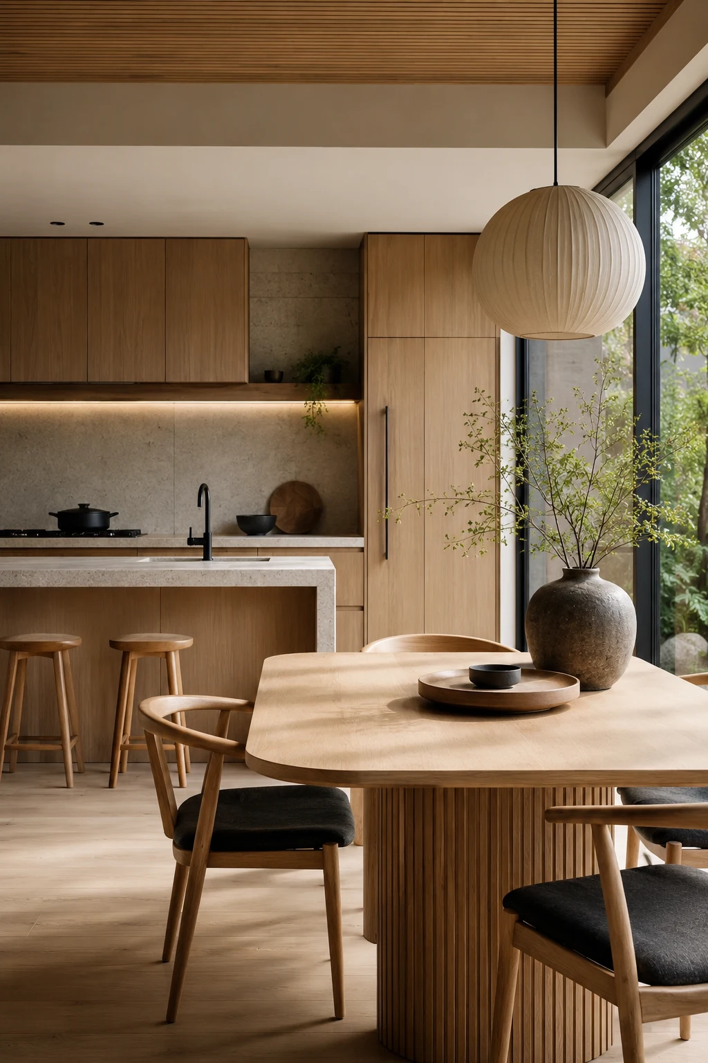 Finish Japandi Kitchen Ideas with Functional Dining Spaces — japandi kitchen ideas