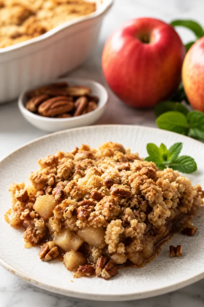 Keto apple crumble
