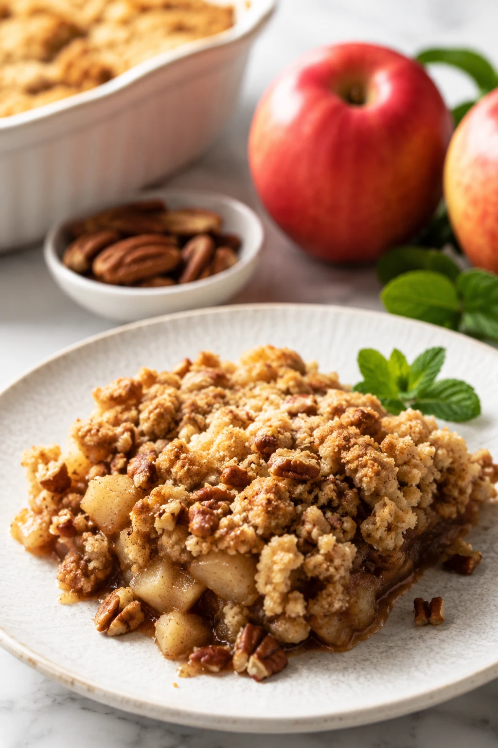 Keto apple crumble