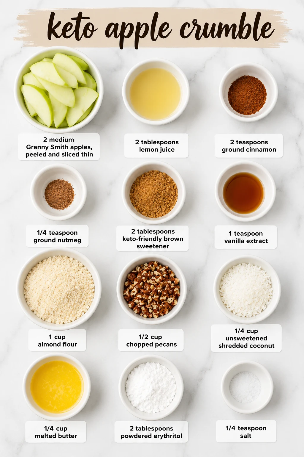 keto apple crumble ingredients