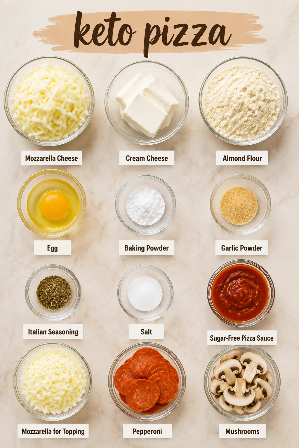 keto pizza ingredients