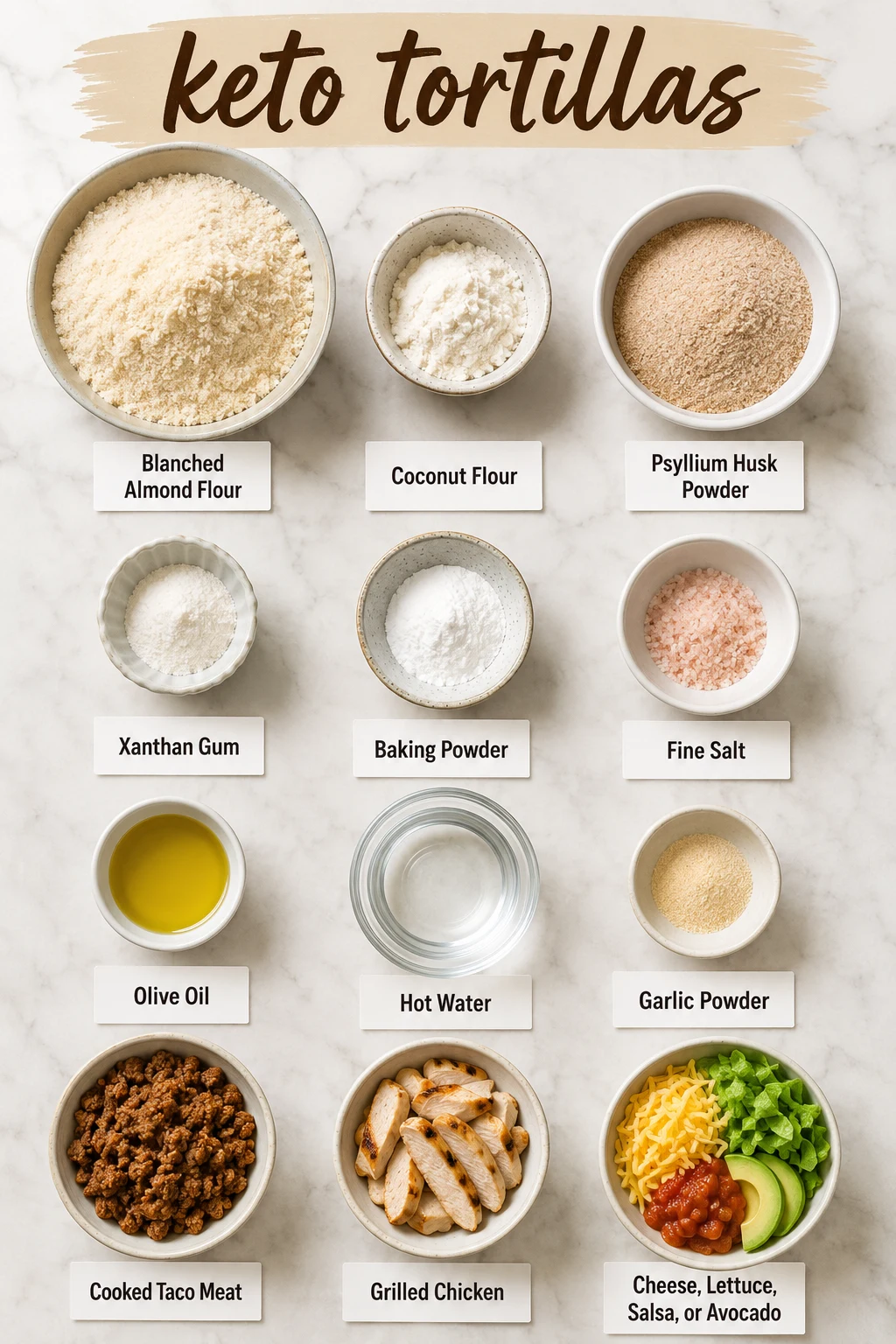 keto tortillas ingredients
