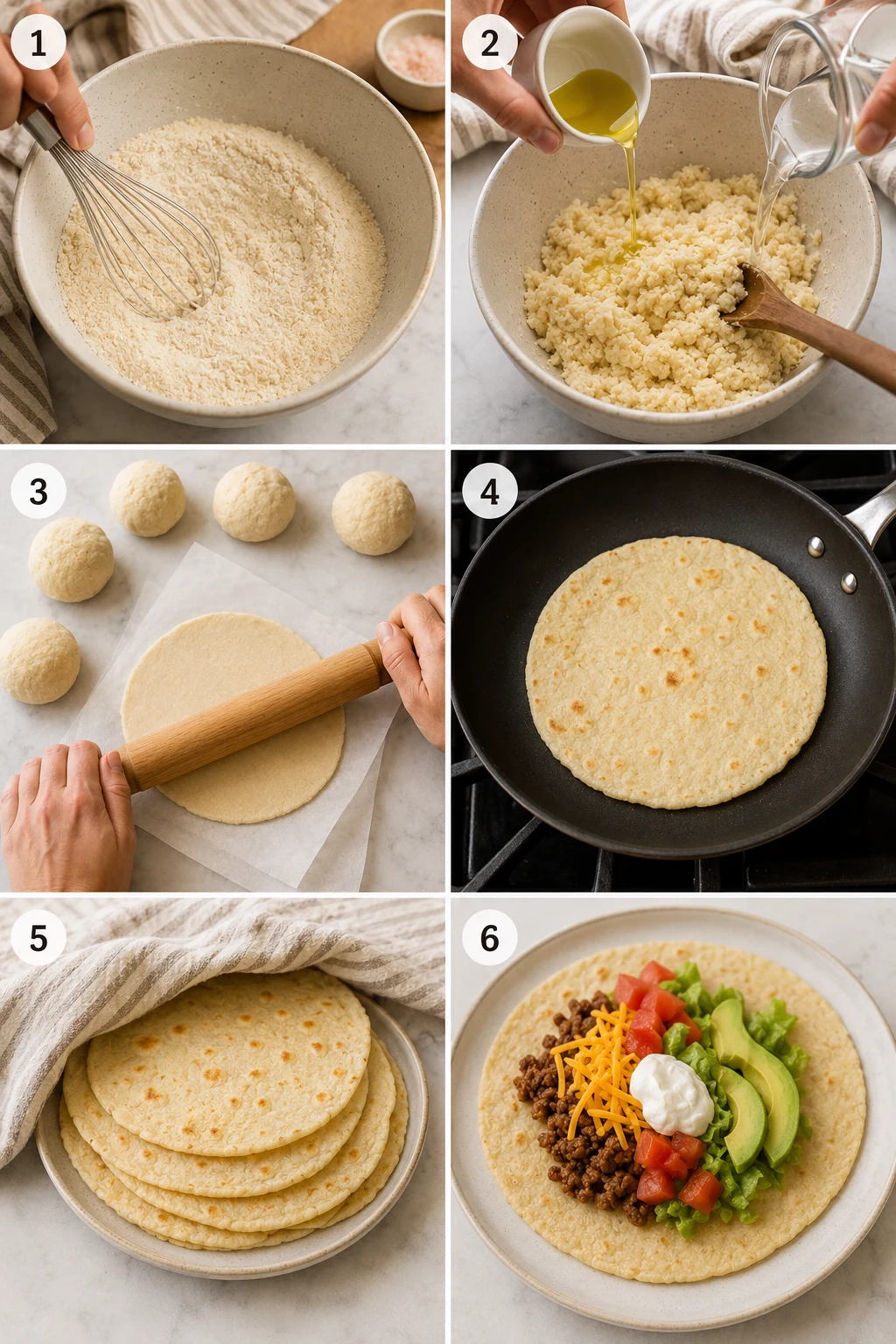 keto tortillas step by step