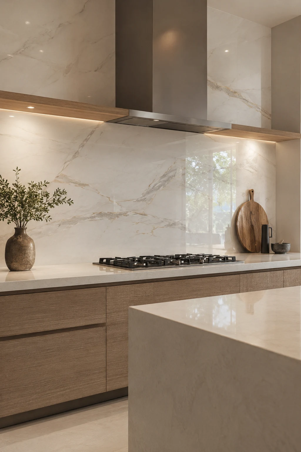 Large-Format Porcelain Panels for Minimal Maintenance — kitchen backsplash ideas