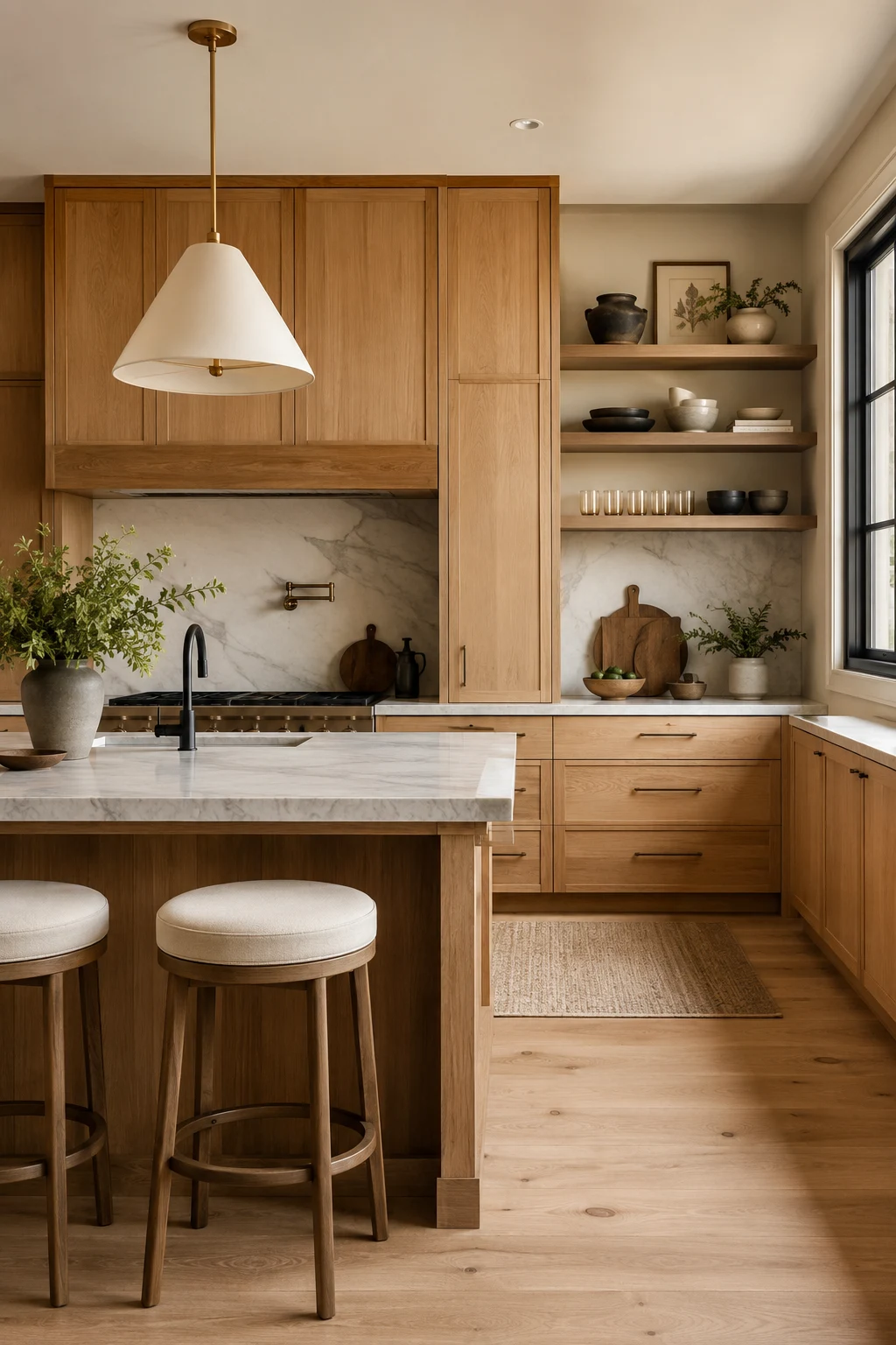 Kitchen Design Ideas with Warm Natural Wood Cabinetry — kitchen design ideas