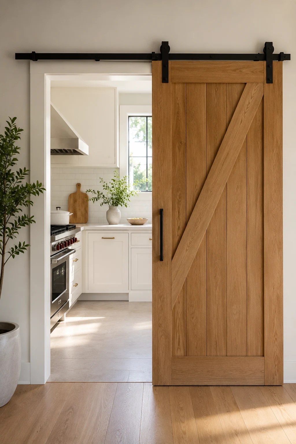 Save Space with a Sliding Barn Door — kitchen door ideas