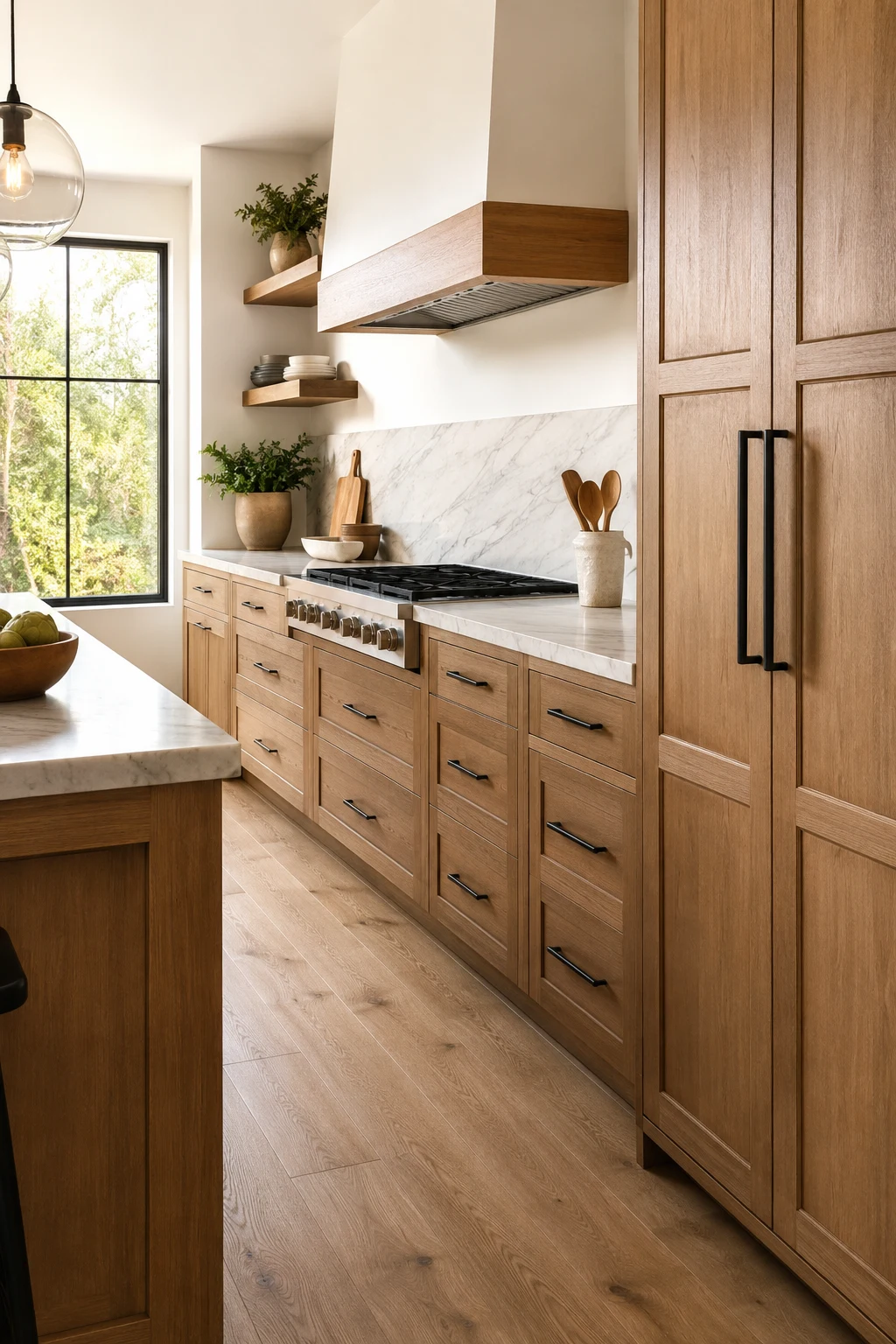 Add Warmth with Natural Wood Doors — kitchen door ideas