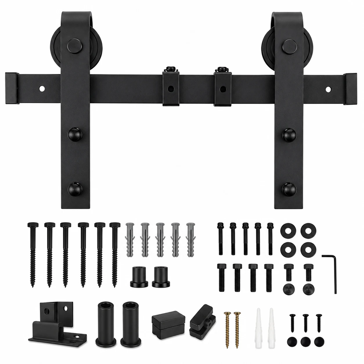 SMARTSTANDARD 6.6FT Sliding Barn Door Hardware Kit