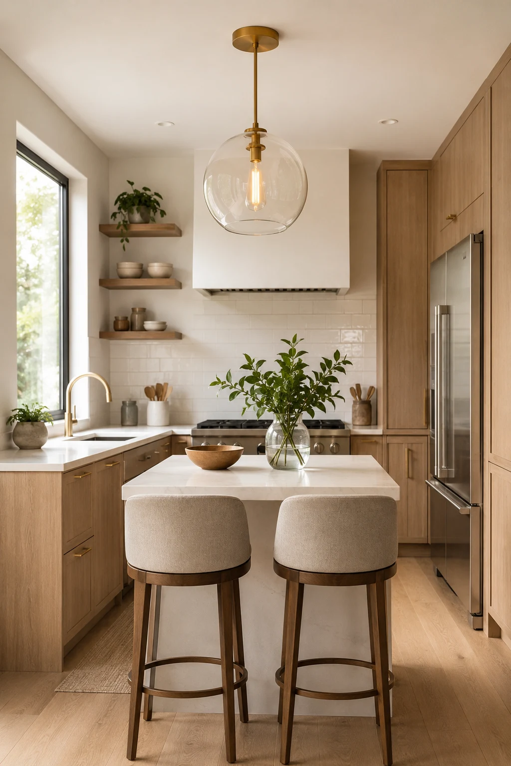 Add Statement Lighting Without Overcrowding the Room — kitchen ideas for small spaces