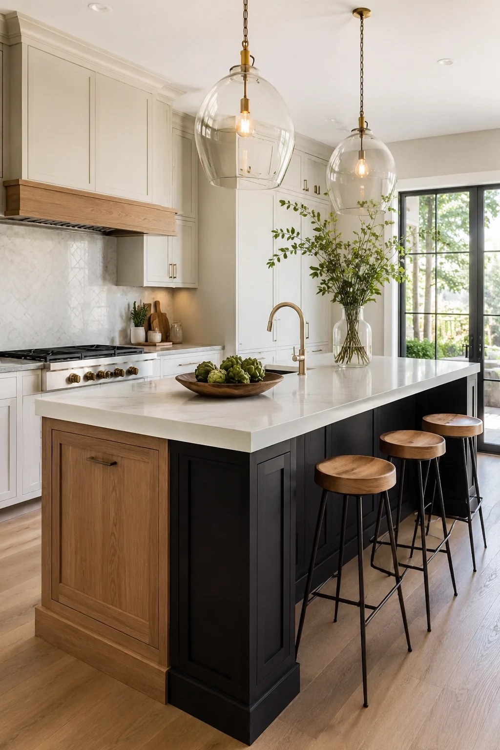 Double-Tone Kitchen Island for Instant Contrast — kitchen island ideas