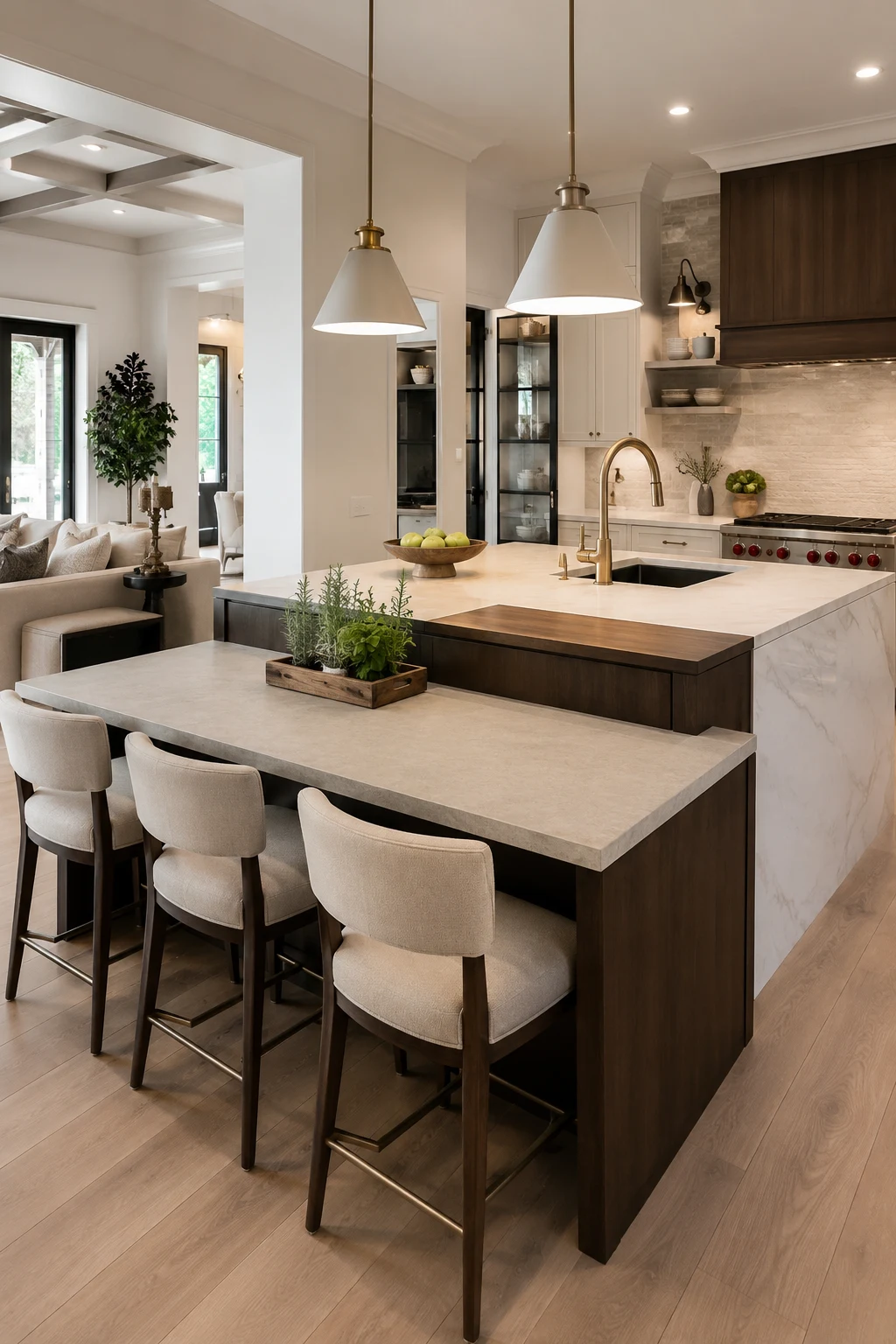 Multi-Level Island with Seating and Prep Space — kitchen island ideas