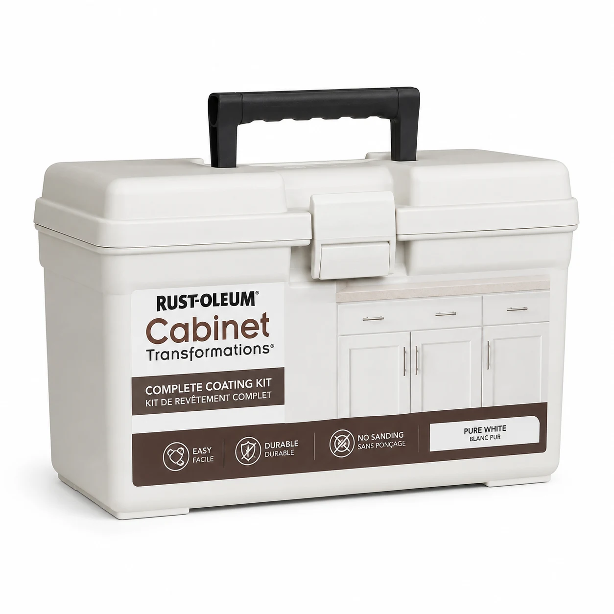 Rust-Oleum Cabinet Transformations Complete Coating Kit, Pure White