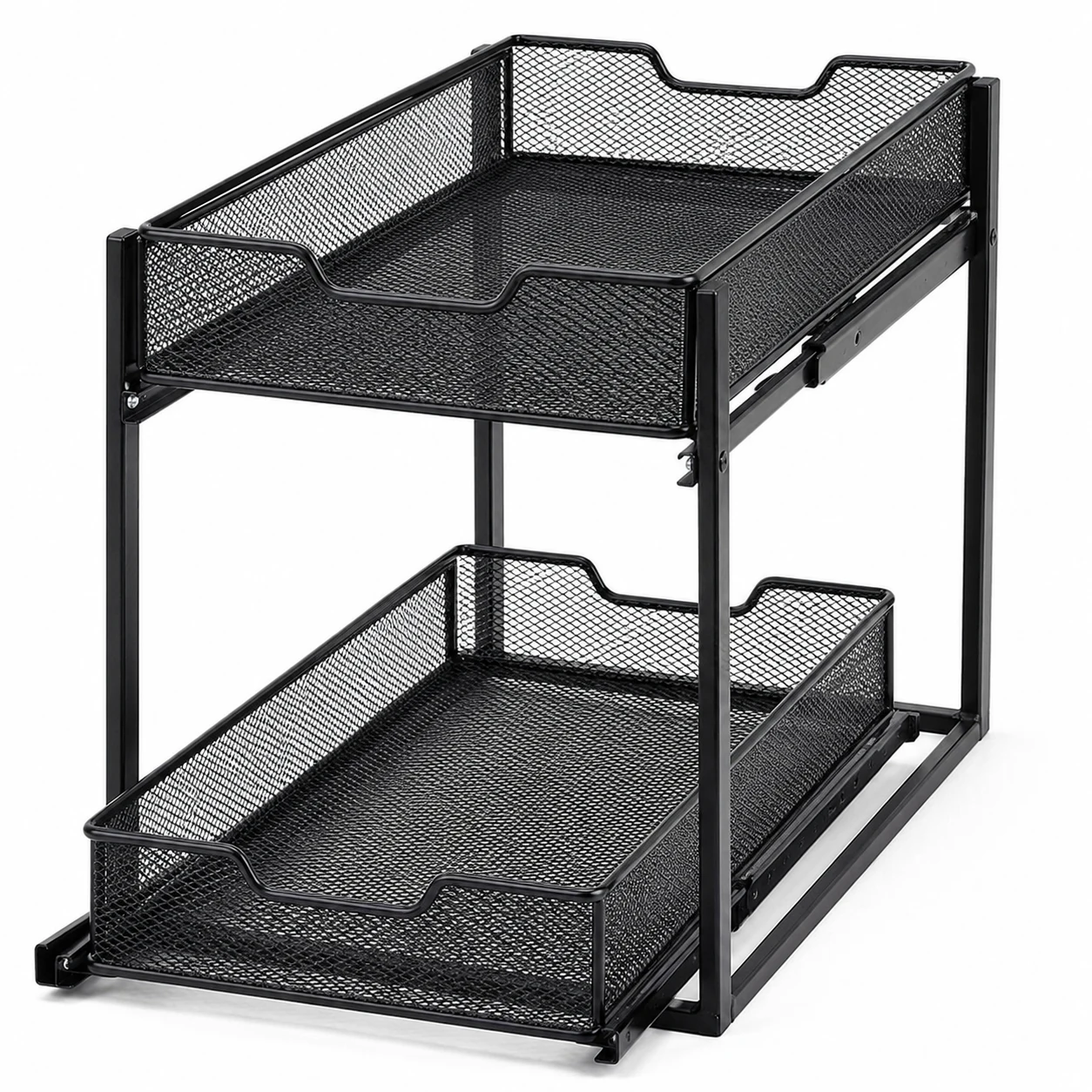 SimpleHouseware Stackable Under Sink Cabinet Sliding Basket Organizer