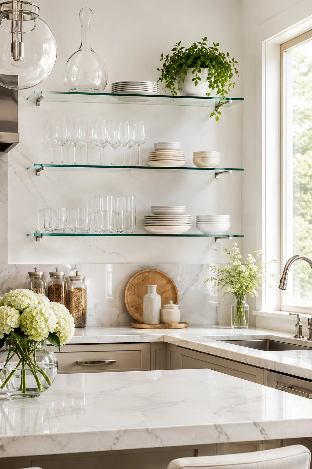 Glass Kitchen Shelf Ideas for an Airy Feel — kitchen shelf ideas