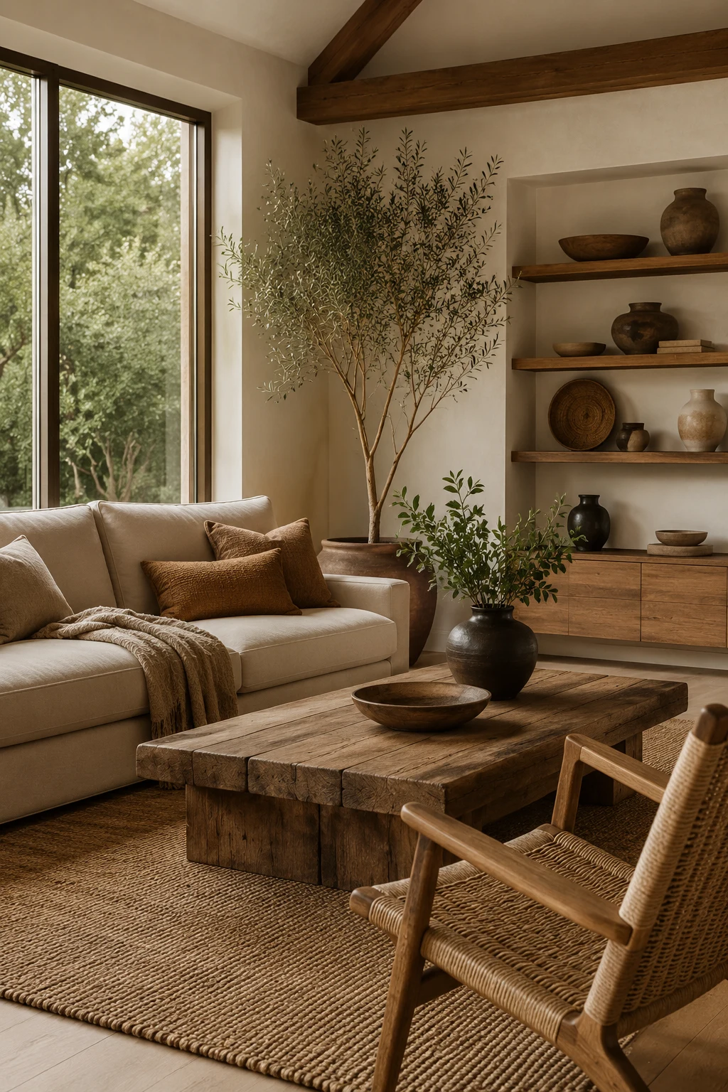 Living Room Decor Inspiration with Natural Wood and Organic Materials — living room decor inspiration