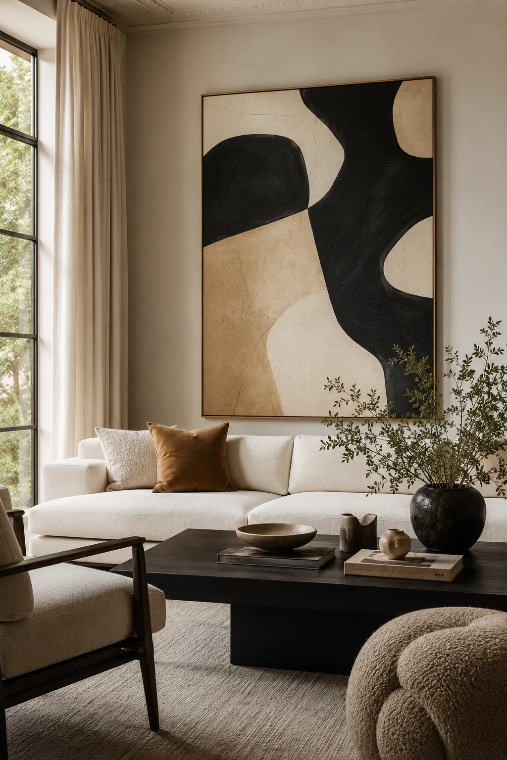 Add Oversized Artwork for Instant Living Room Decor Inspiration — living room decor inspiration