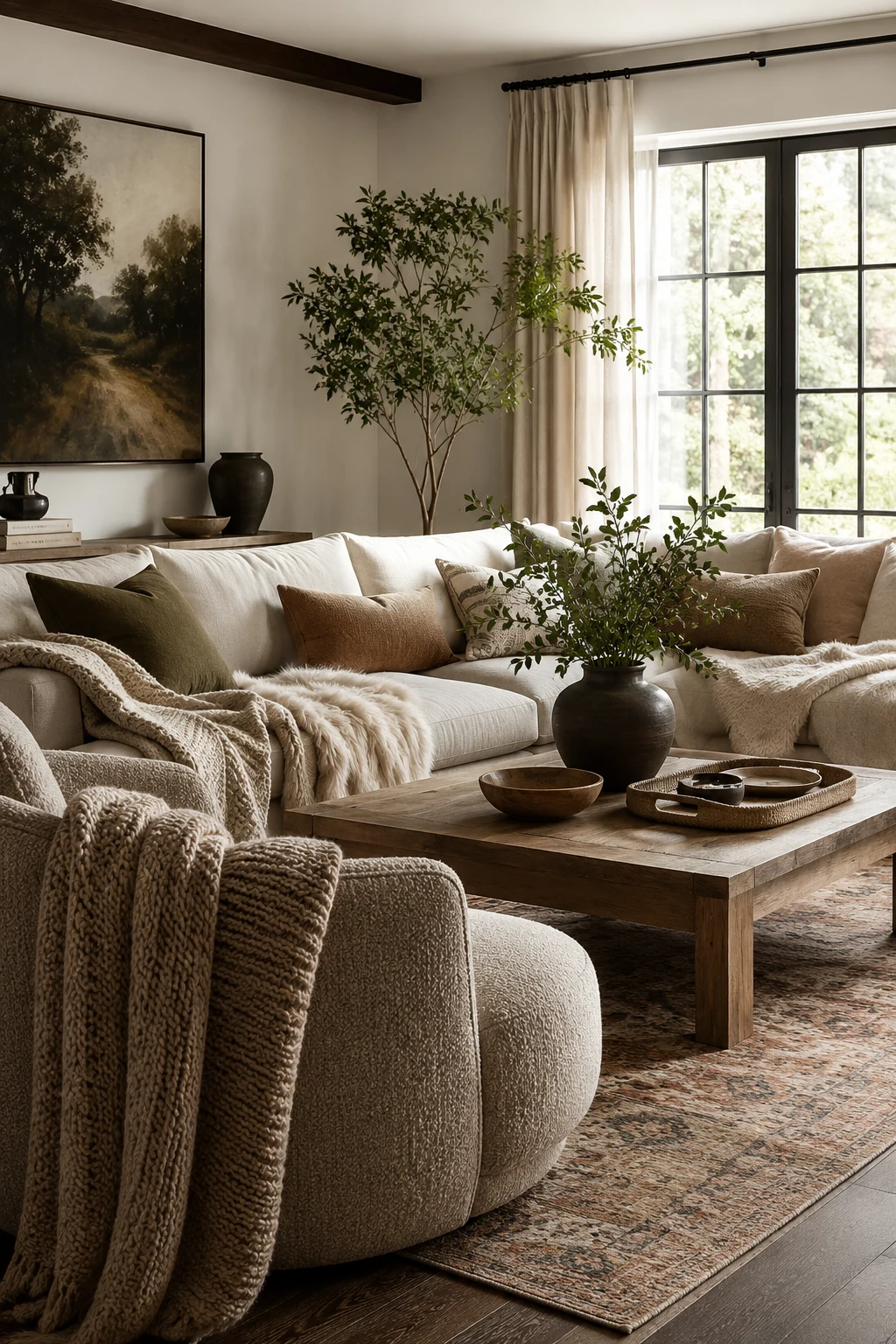 Layer Textiles for Cozy Living Room Decor Inspiration — living room decor inspiration