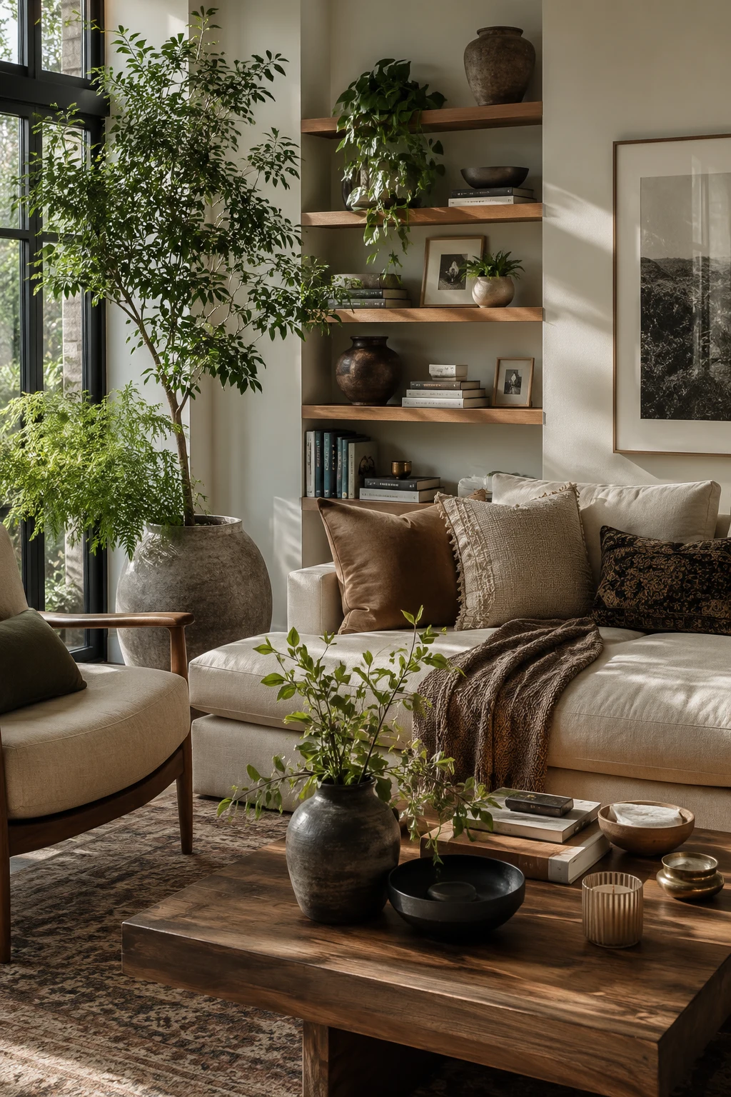 Finish Your Living Room Decor Inspiration with Greenery and Personal Details — living room decor inspiration
