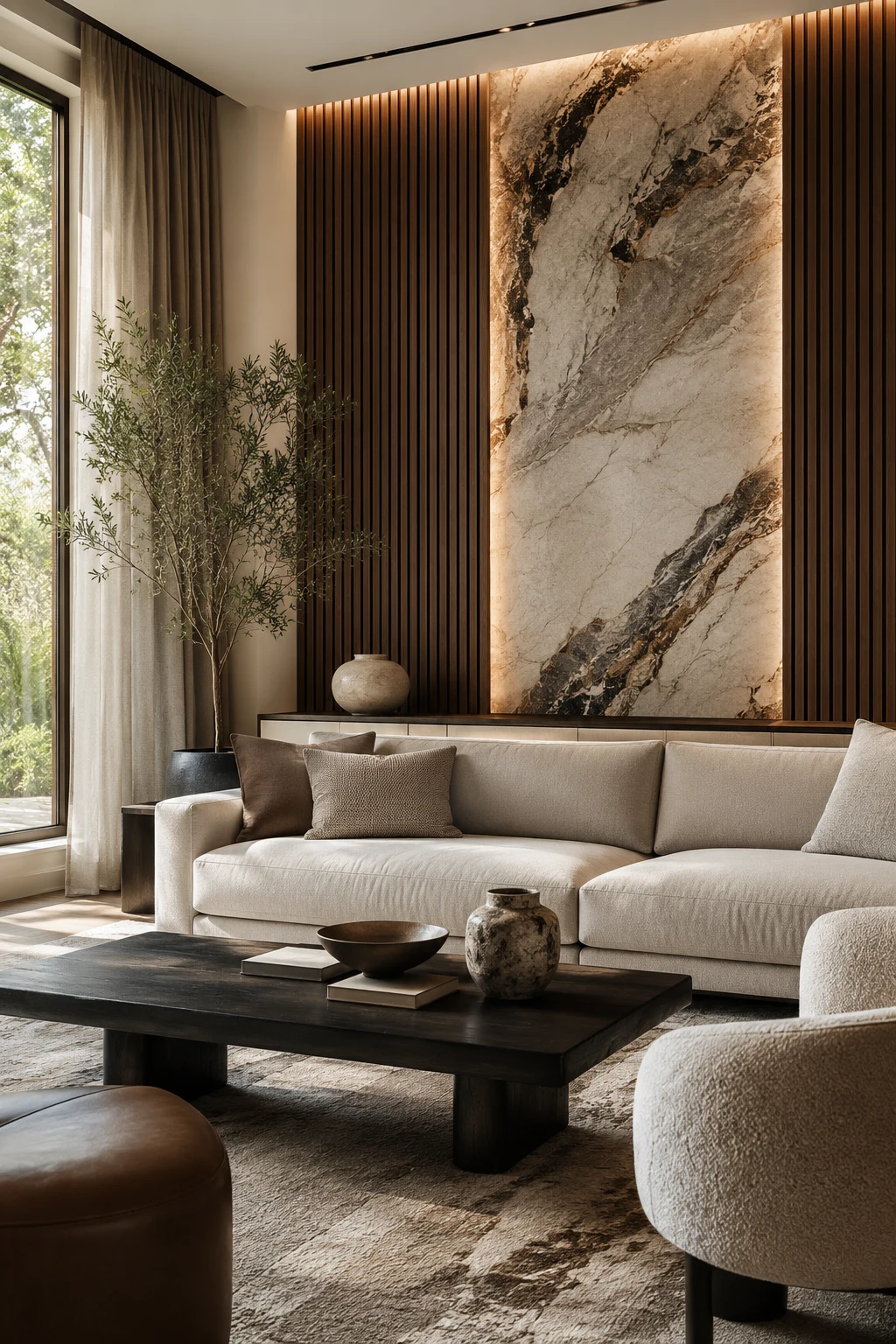 Create a Statement Wall Without Overcrowding — living room design inspiration