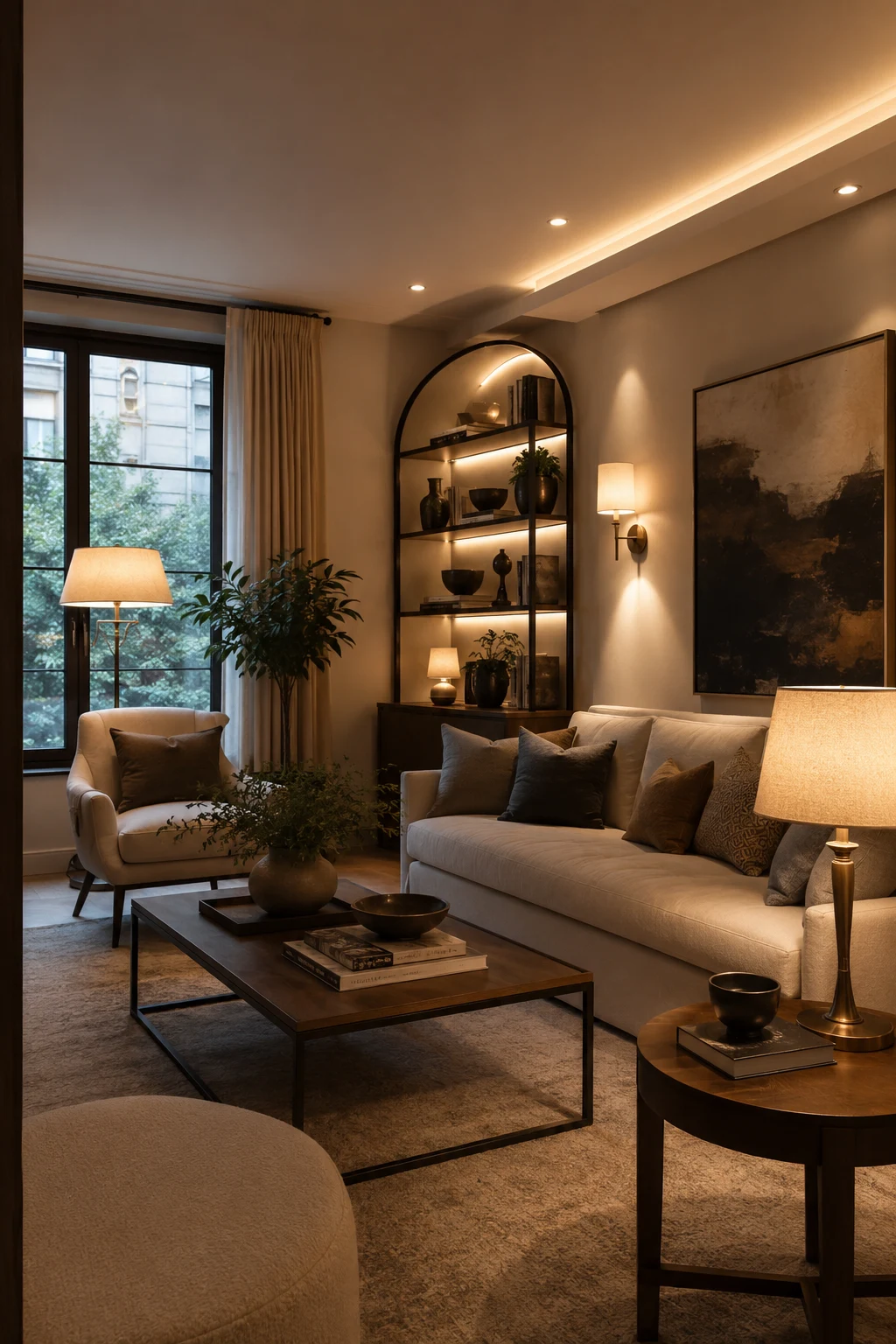 Layer Lighting Instead of Relying on One Ceiling Fixture — living room inspiration apartment