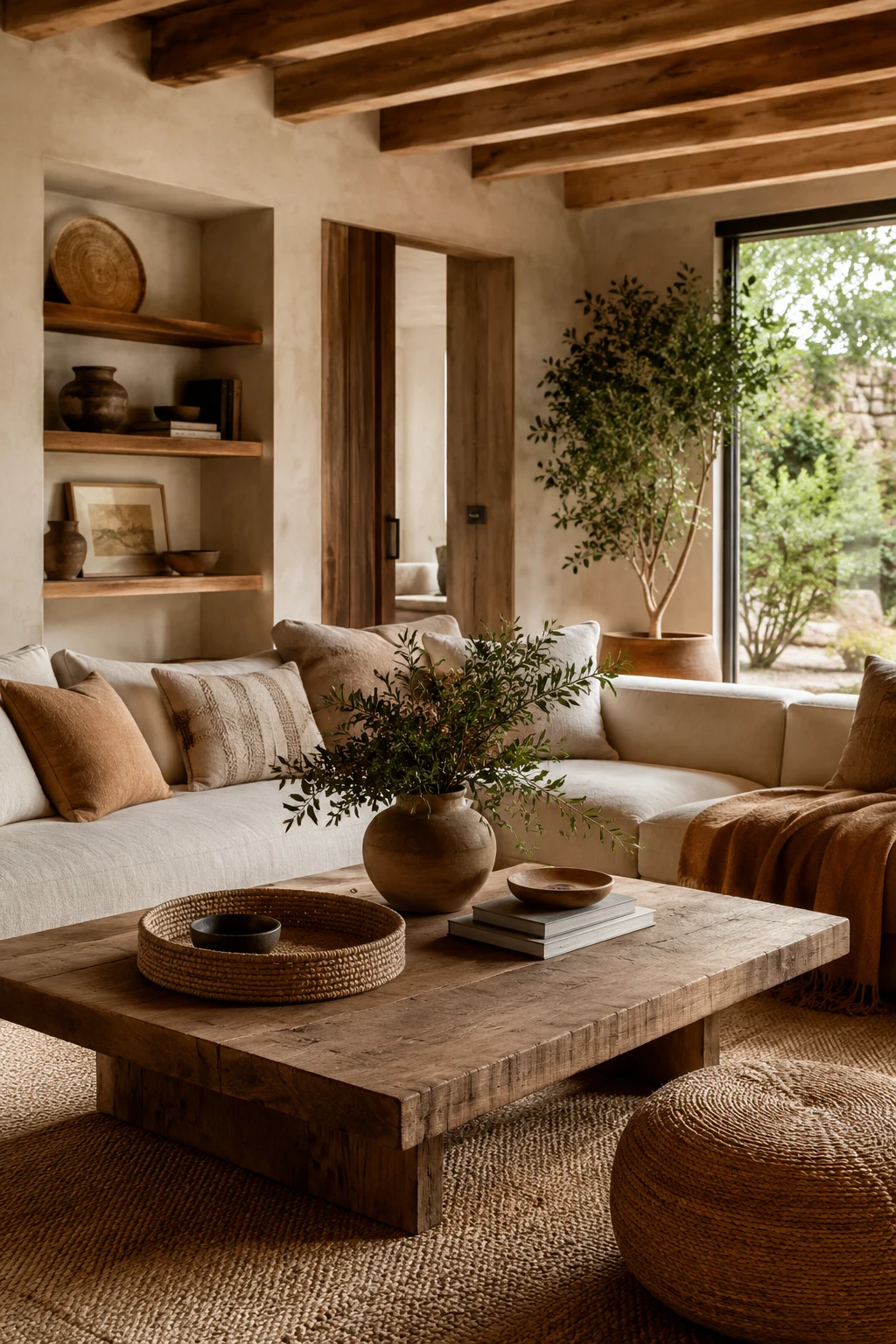 Decorate with Natural Wood and Organic Materials — living room inspiration cozy