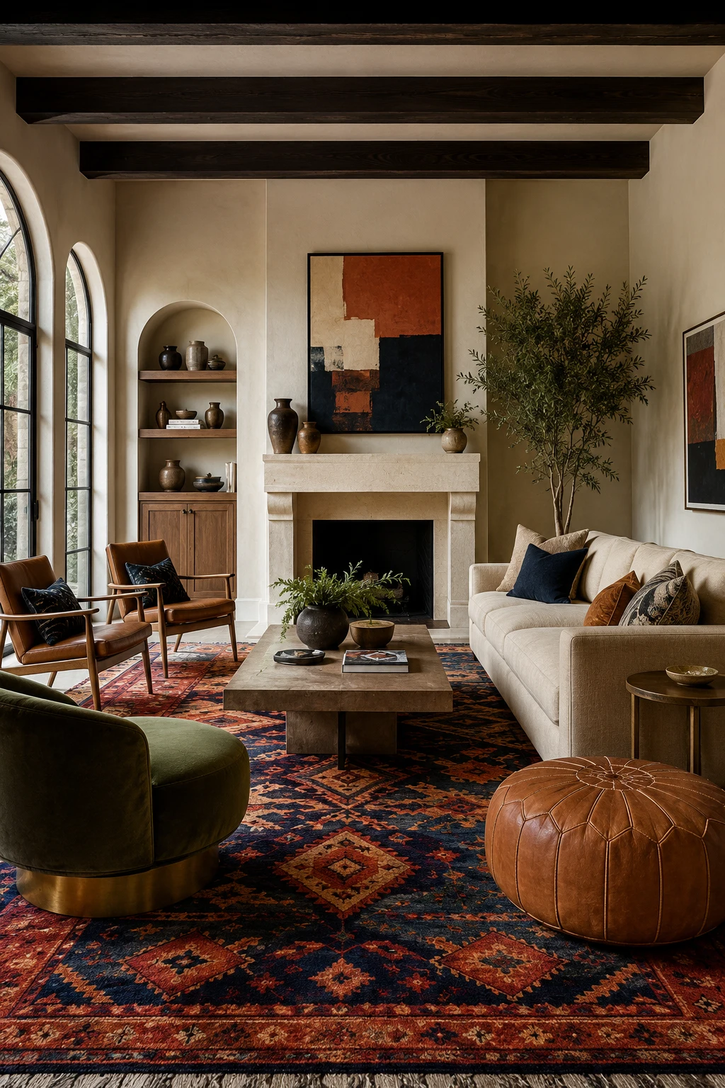 Living Room Rug Inspiration Through Bold Color and Pattern — living room rug inspiration