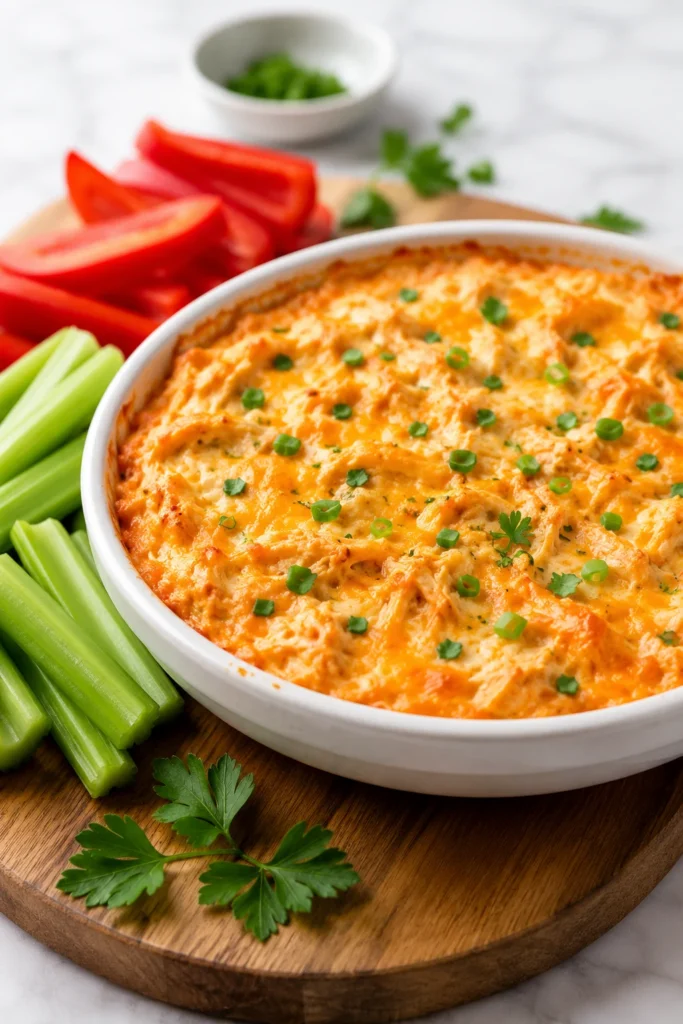 Low carb low cal buffalo chicken dip