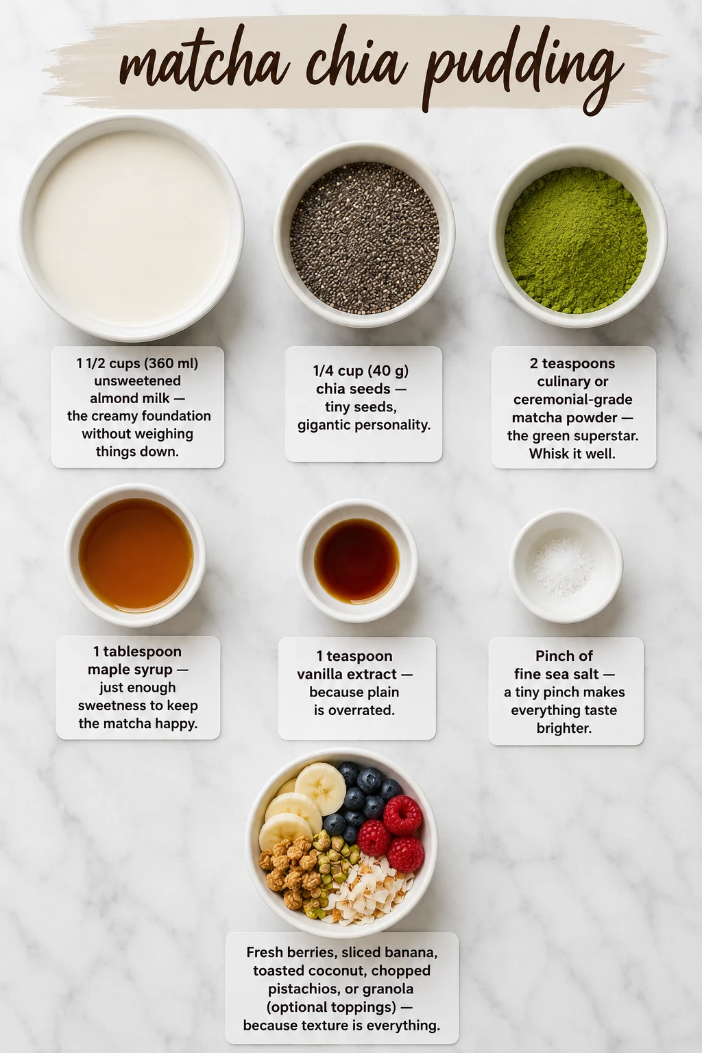 matcha chia pudding ingredients matcha chia pudding ingredients