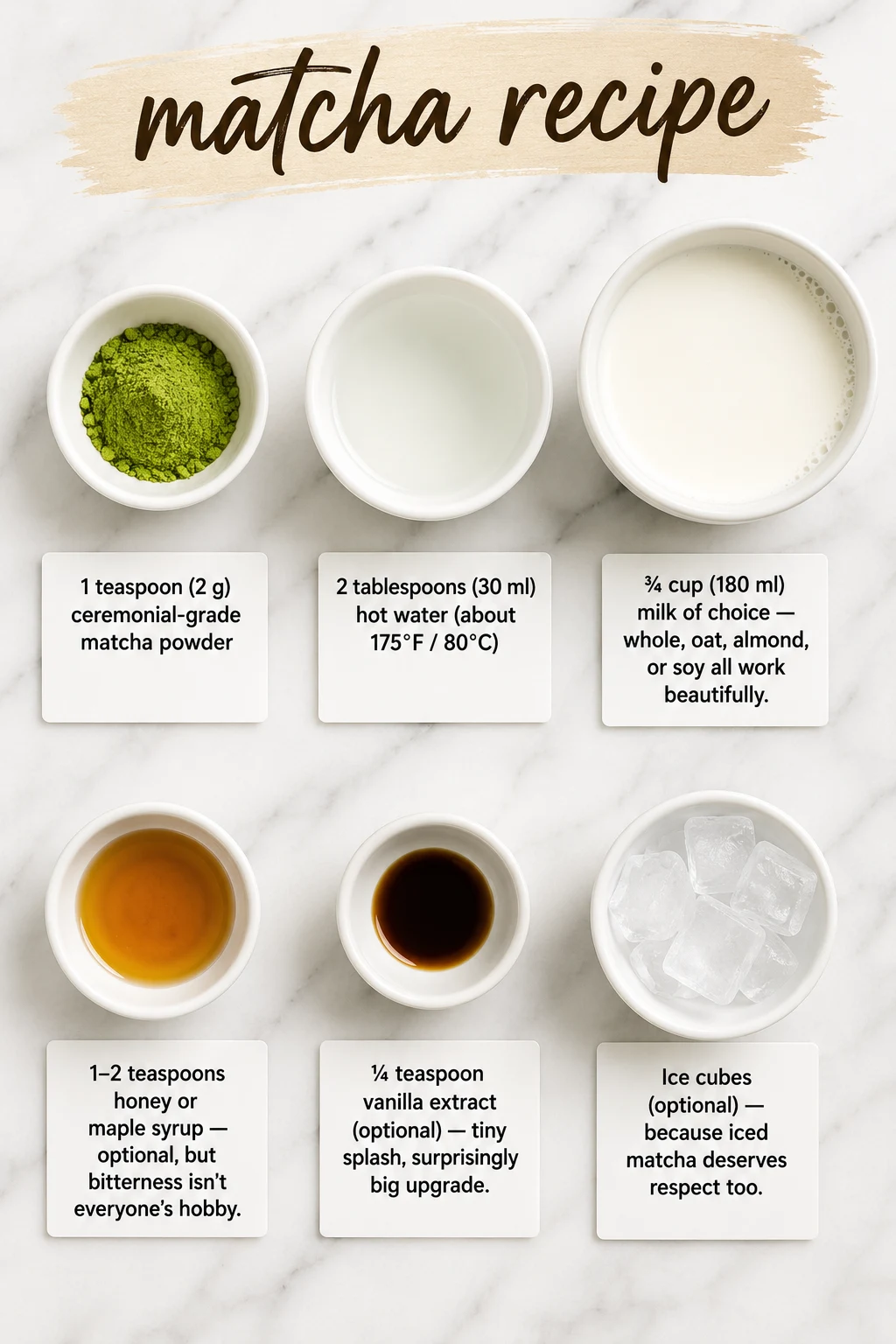 matcha recipe ingredients