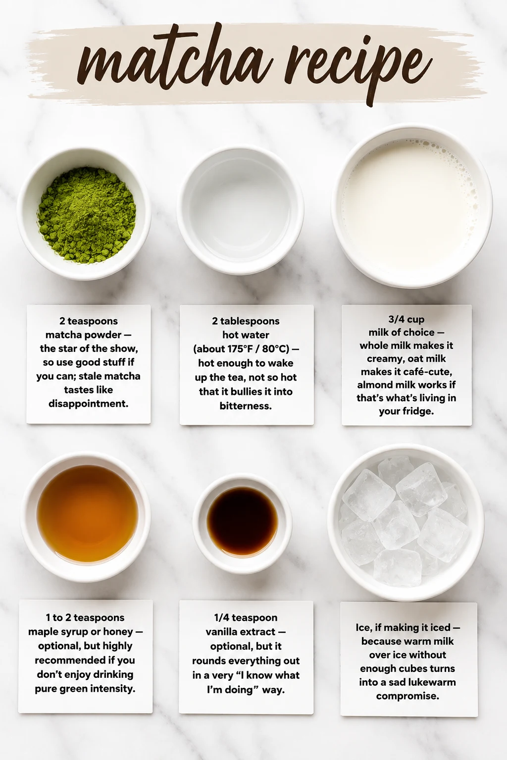 matcha recipe ingredients