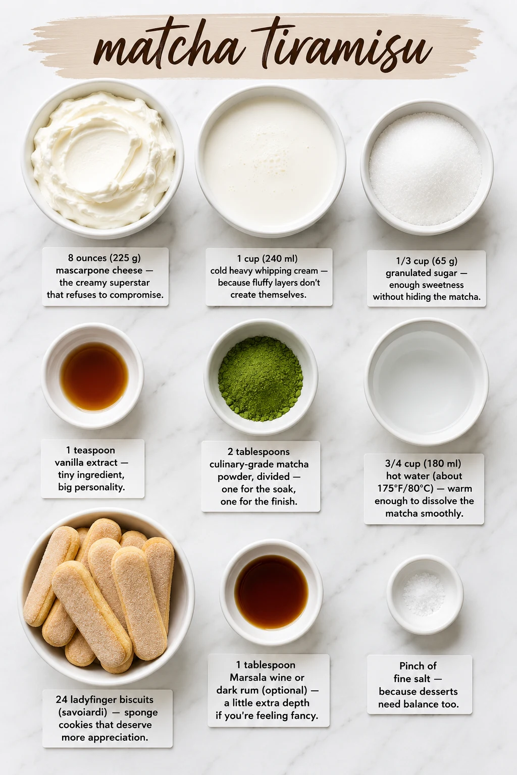 matcha tiramisu ingredients matcha tiramisu ingredients