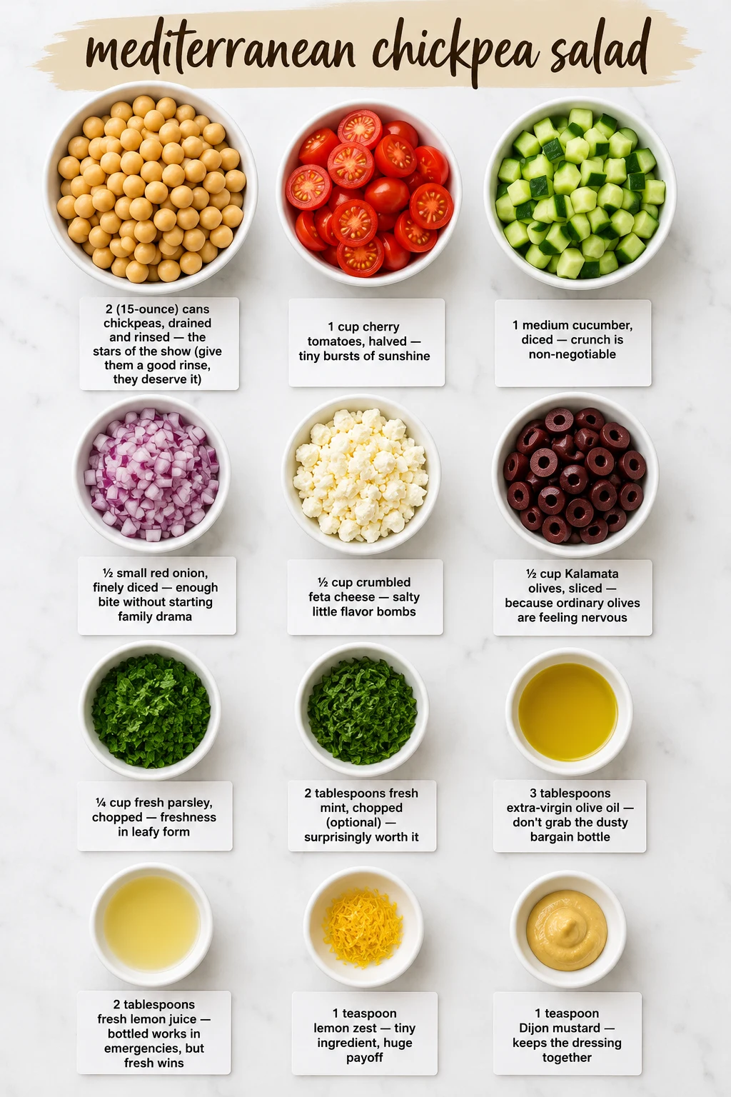 mediterranean chickpea salad ingredients