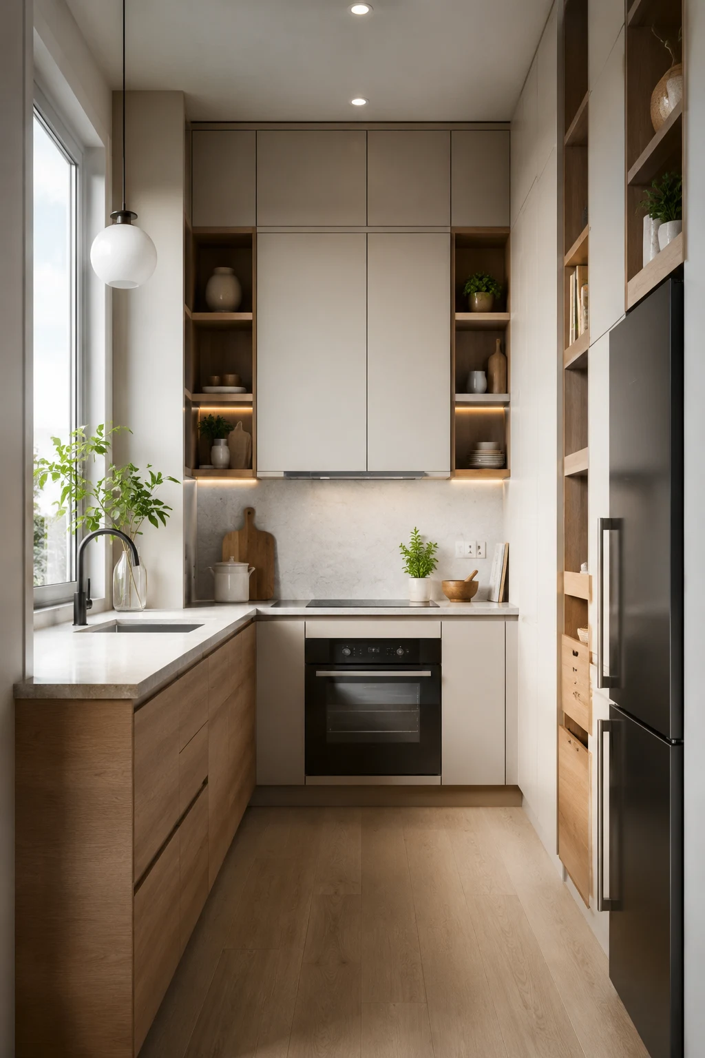 Mini Kitchen Ideas with Floor-to-Ceiling Storage — mini kitchen ideas