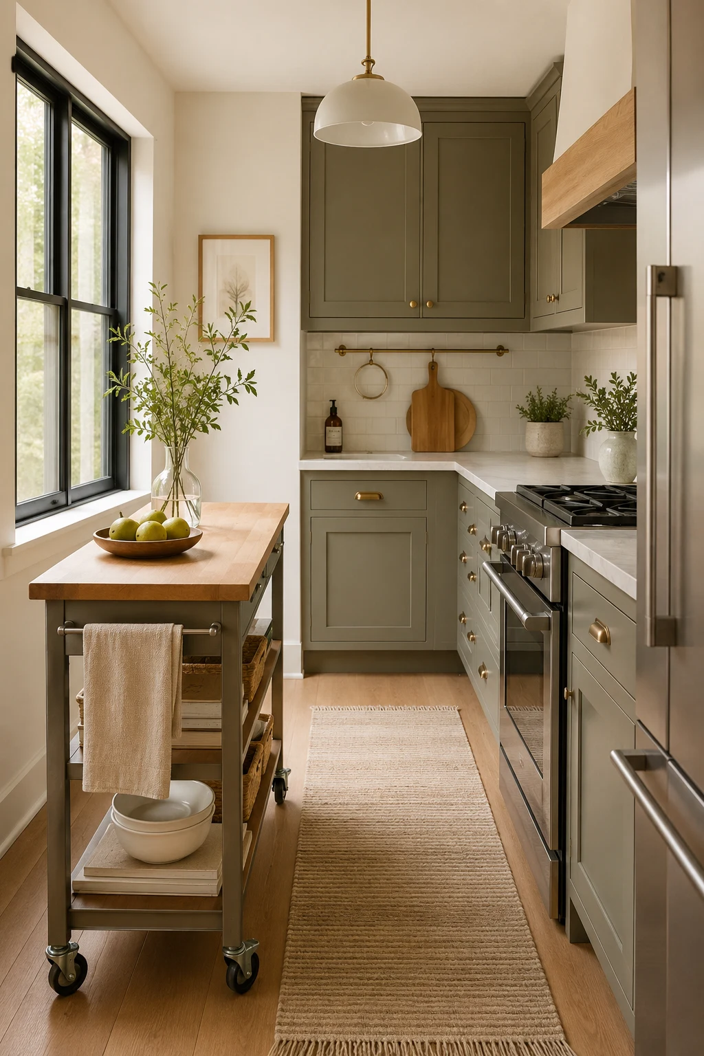Add a Slim Rolling Island — mini kitchen ideas