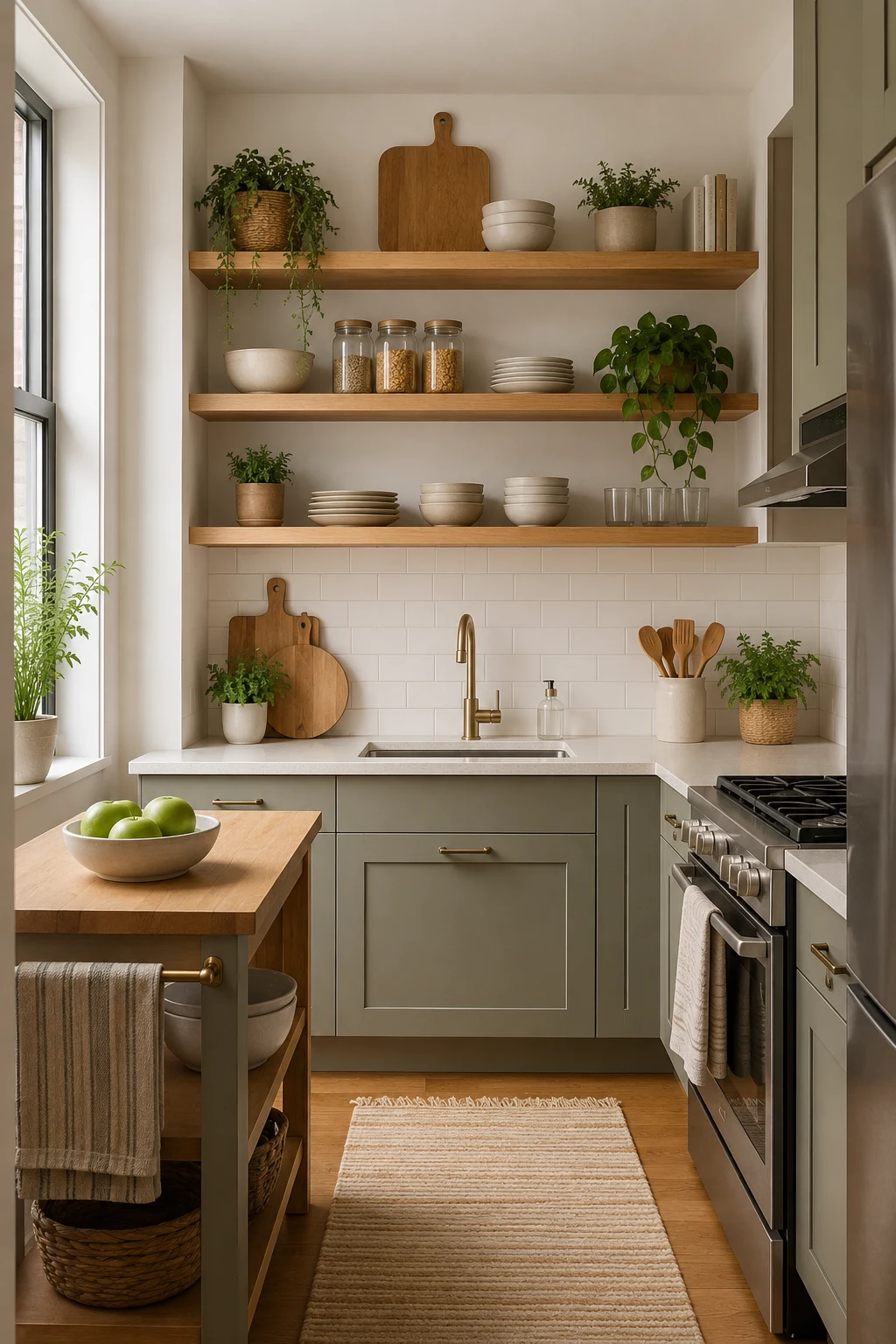 Mini Kitchen Ideas Using Open Shelving — mini kitchen ideas