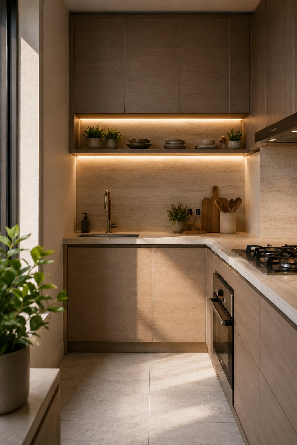 Layer Under-Cabinet Lighting — mini kitchen ideas