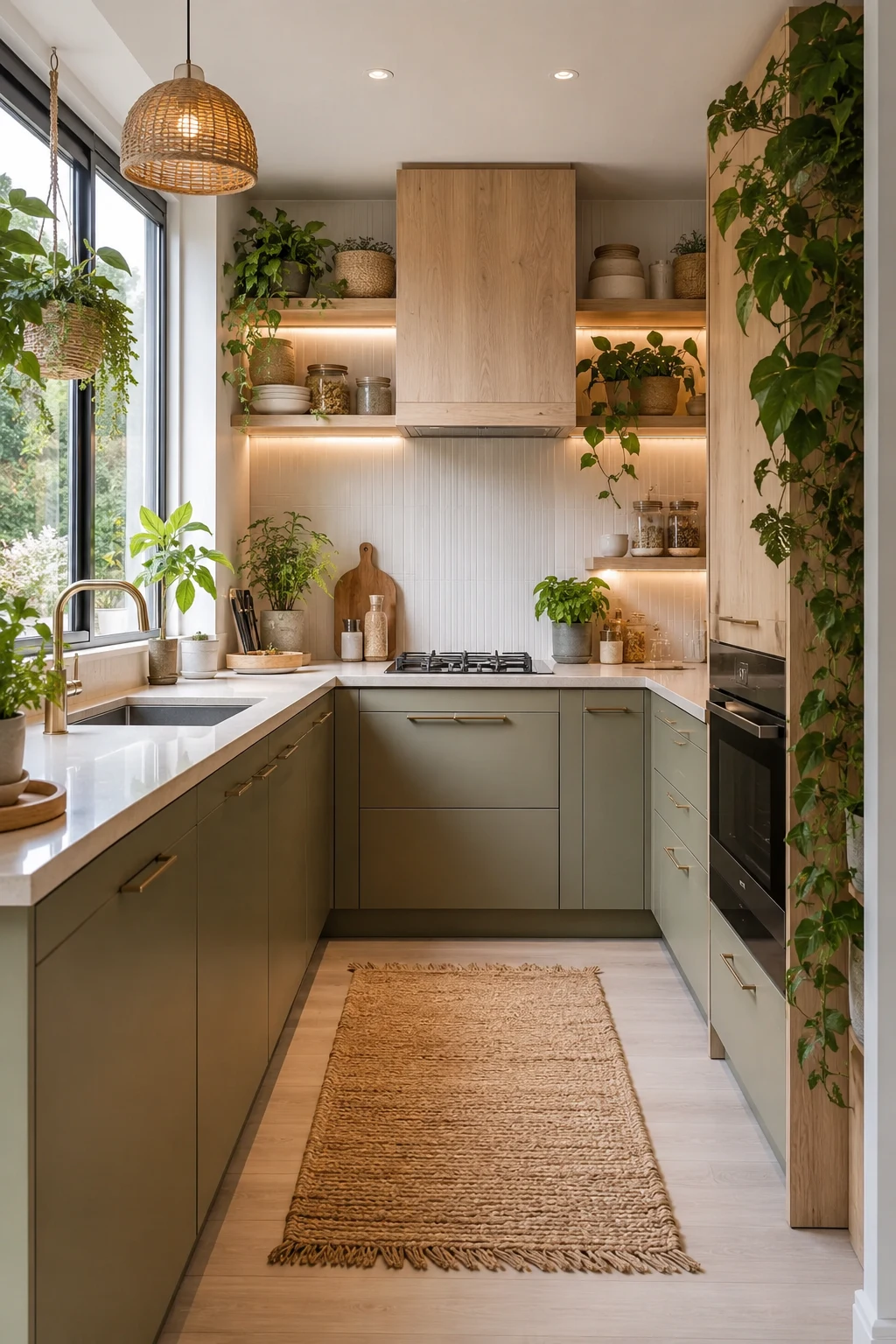 Bring Life with Greenery and Soft Textures — mini kitchen ideas
