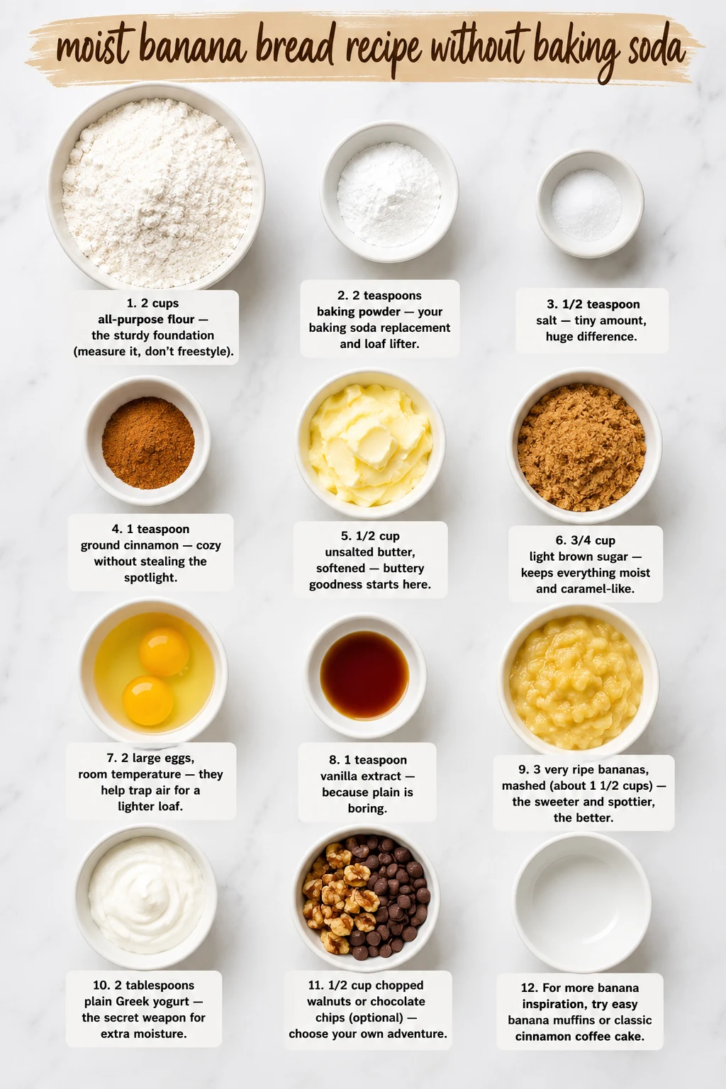 moist banana bread recipe without baking soda ingredients moist banana bread recipe without baking soda ingredients