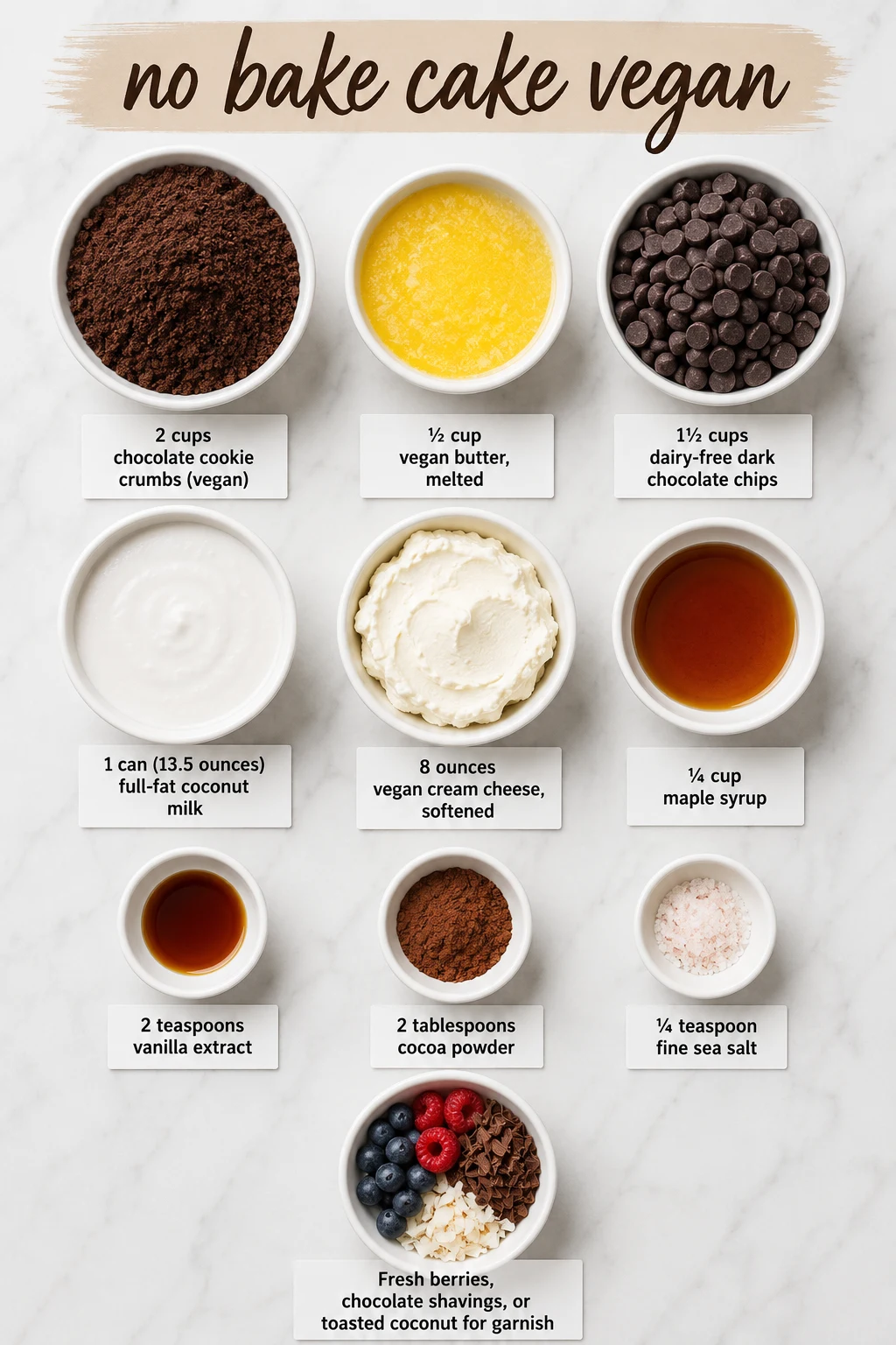 no bake cake vegan ingredients
