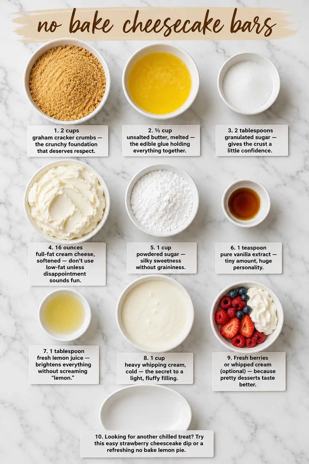 no bake cheesecake bars ingredients no bake cheesecake bars ingredients