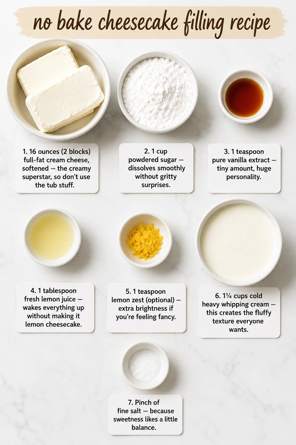 no bake cheesecake filling recipe ingredients