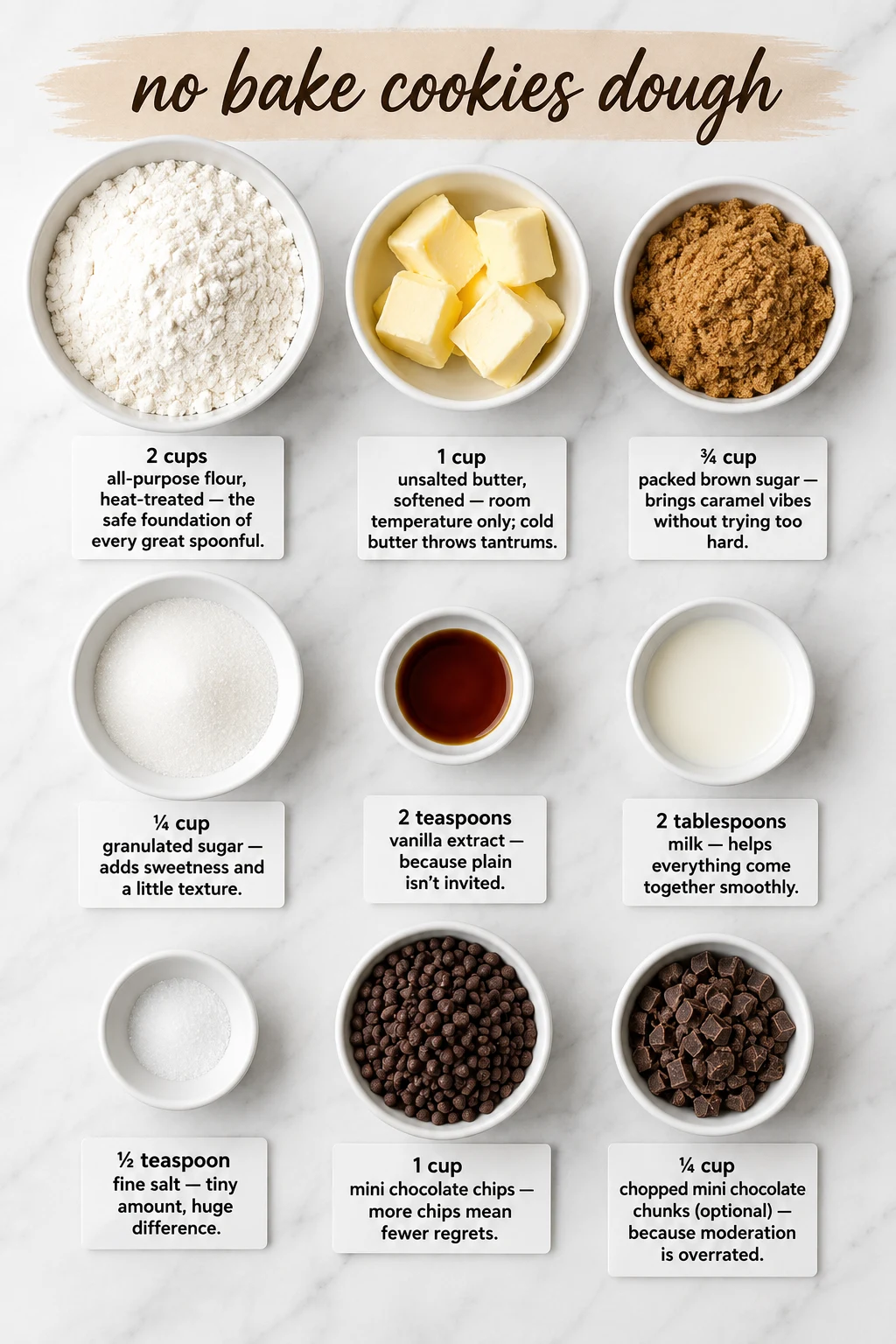 no bake cookies dough ingredients no bake cookies dough ingredients