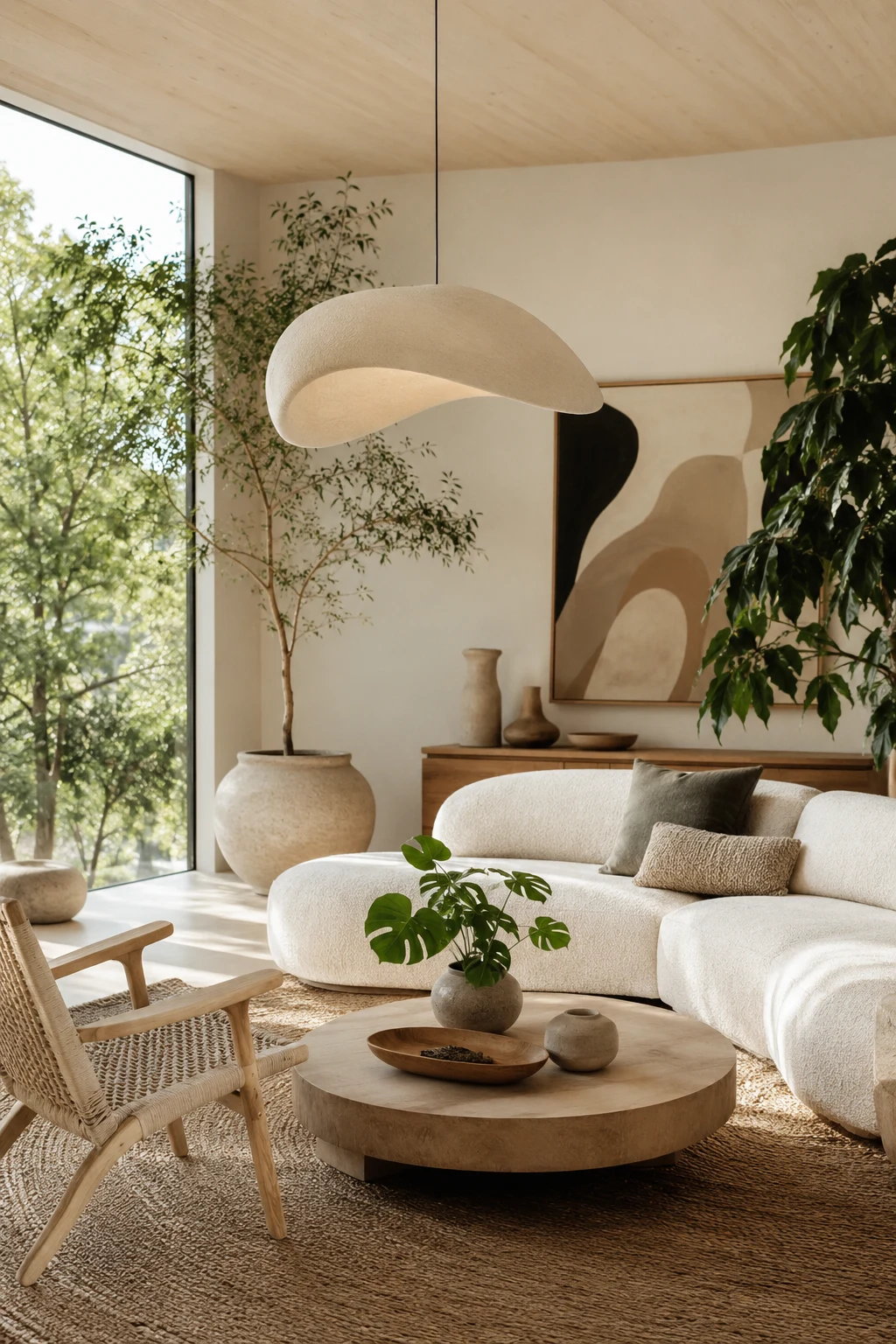 Bring Nature Indoors with Plants and Organic Shapes — nordic living room inspiration