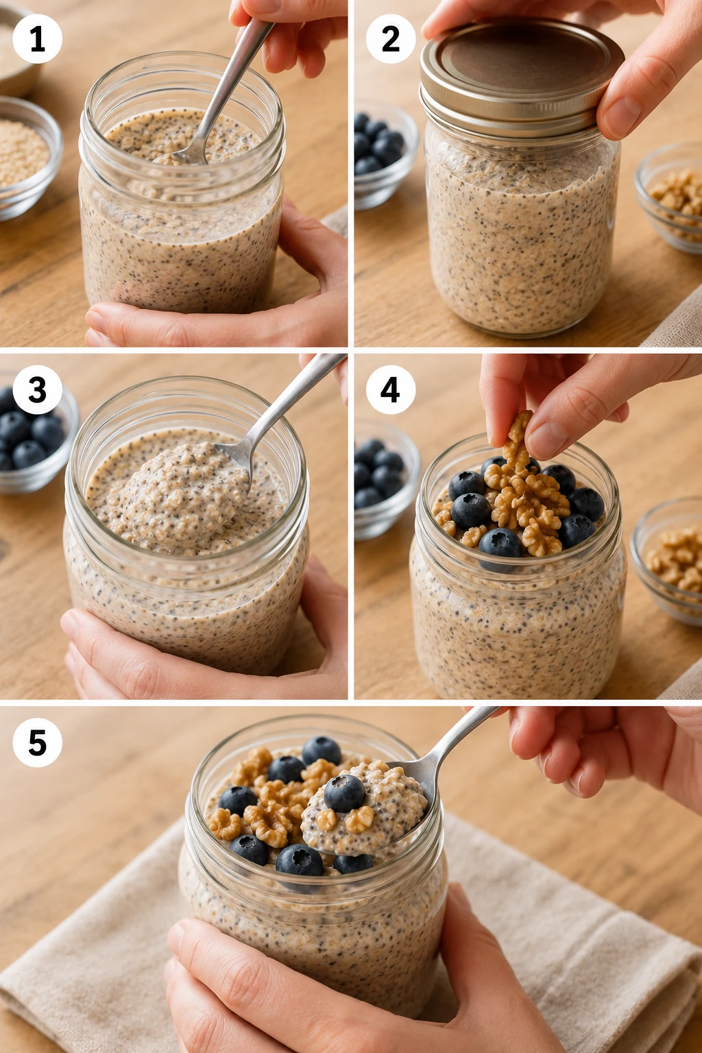 oat bran overnight oats step by step oat bran overnight oats step by step